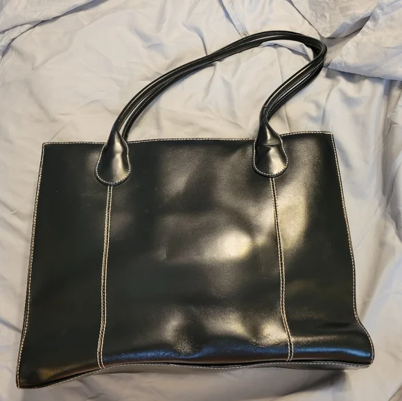 Wilson's Leather women's business tote bag in black - Picture 3 of 10